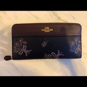 Coach Leather Floral wallet